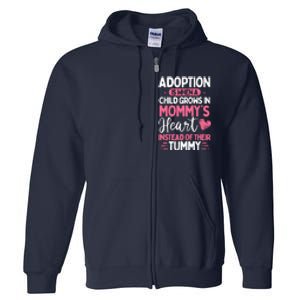 Adopting Parents Mothers Day Mom Foster Mom Adoption Full Zip Hoodie