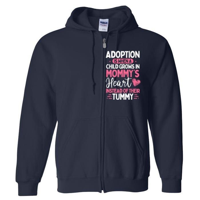 Adopting Parents Mothers Day Mom Foster Mom Adoption Full Zip Hoodie