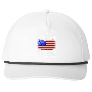 A Patriot Must Always Be Ready To Defend His County Against His Government Snapback Five-Panel Rope Hat