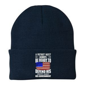 A Patriot Must Always Be Ready To Defend His County Against His Government Knit Cap Winter Beanie