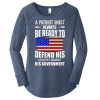 A Patriot Must Always Be Ready To Defend His County Against His Government Women's Perfect Tri Tunic Long Sleeve Shirt