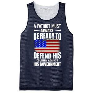 A Patriot Must Always Be Ready To Defend His County Against His Government Mesh Reversible Basketball Jersey Tank