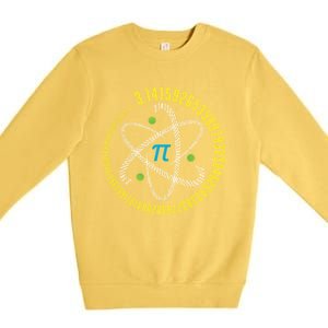 Atom Pi Math Science Stem Gift 3 14 Pi Day Gift Premium Crewneck Sweatshirt