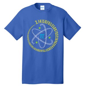 Atom Pi Math Science Stem Gift 3 14 Pi Day Gift Tall T-Shirt