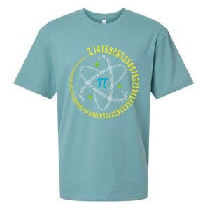 Atom Pi Math Science Stem Gift 3 14 Pi Day Gift Sueded Cloud Jersey T-Shirt