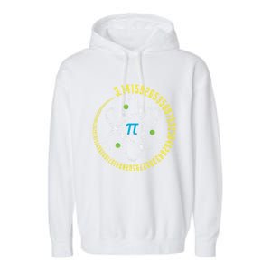 Atom Pi Math Science Stem Gift 3 14 Pi Day Gift Garment-Dyed Fleece Hoodie