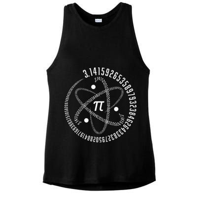 Atom Pi Math Science STEM Gift 3.14 Pi Day Ladies PosiCharge Tri-Blend Wicking Tank