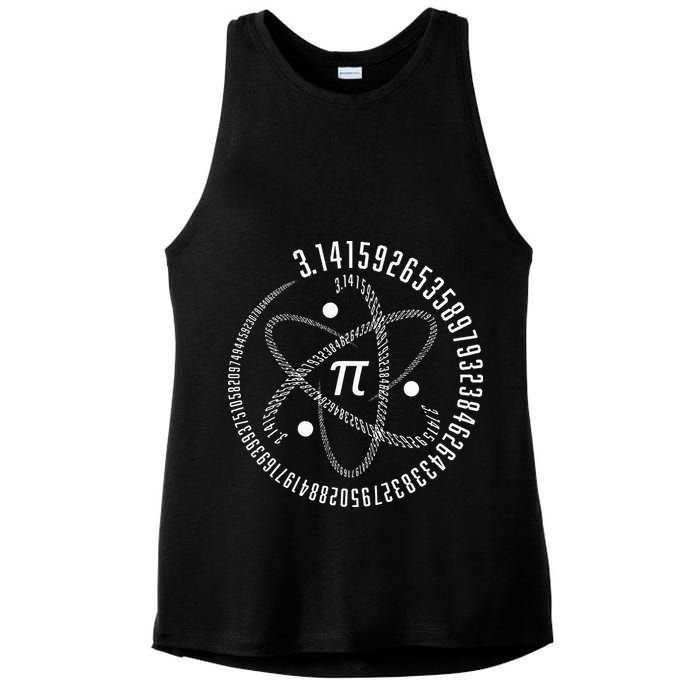 Atom Pi Math Science STEM Gift 3.14 Pi Day Ladies PosiCharge Tri-Blend Wicking Tank