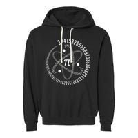 Atom Pi Math Science STEM Gift 3.14 Pi Day Garment-Dyed Fleece Hoodie