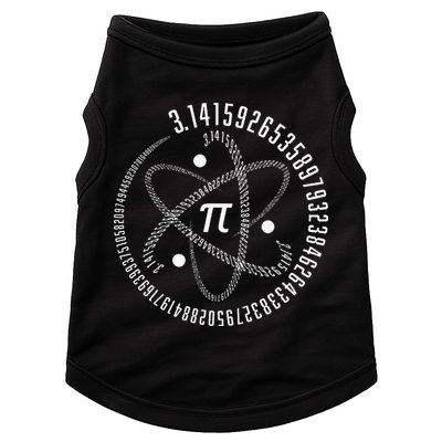 Atom Pi Math Science STEM Gift 3.14 Pi Day Doggie Tank