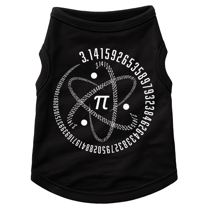 Atom Pi Math Science STEM Gift 3.14 Pi Day Doggie Tank