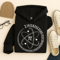 Atom Pi Math Science STEM Gift 3.14 Pi Day Hoodie