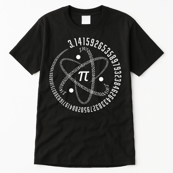 Atom Pi Math Science STEM Gift 3.14 Pi Day Tall T-Shirt
