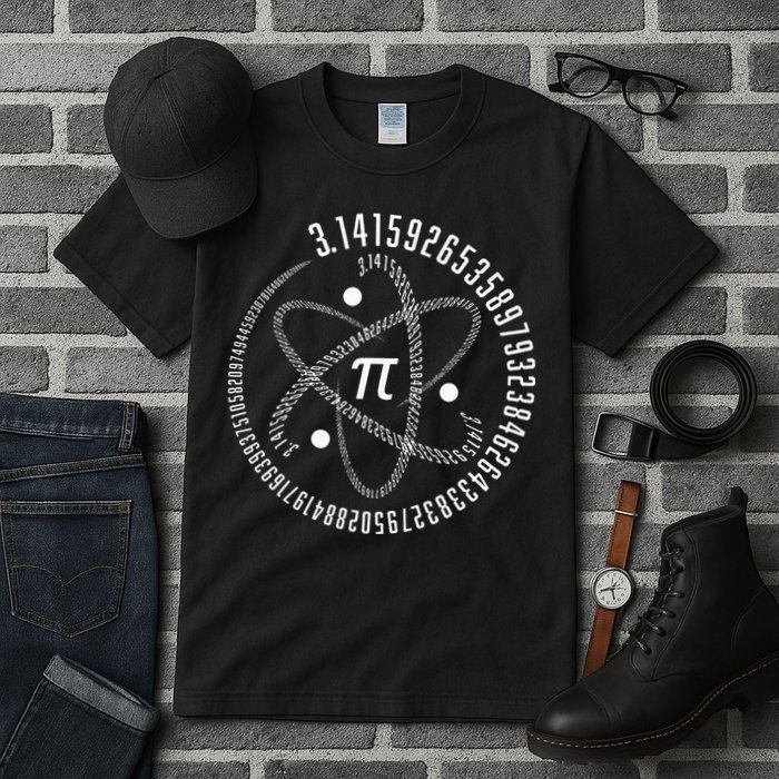 Atom Pi Math Science STEM Gift 3.14 Pi Day Tall T-Shirt