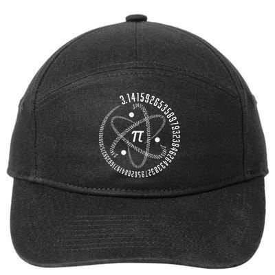 Atom Pi Math Science STEM Gift 3.14 Pi Day 7-Panel Snapback Hat