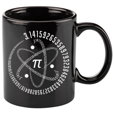 Atom Pi Math Science STEM Gift 3.14 Pi Day 11oz C Handle Ceramic Mug