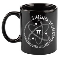 Atom Pi Math Science STEM Gift 3.14 Pi Day 11oz C Handle Ceramic Mug