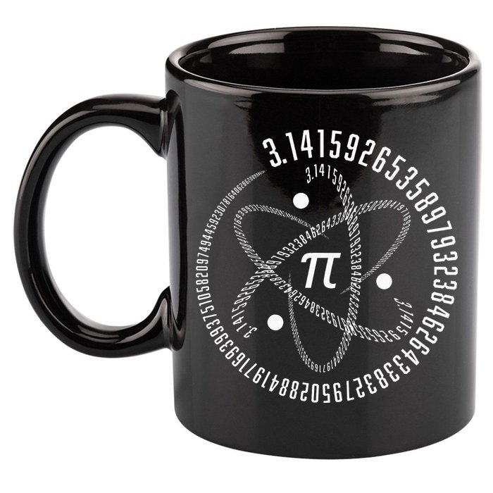 Atom Pi Math Science STEM Gift 3.14 Pi Day 11oz C Handle Ceramic Mug