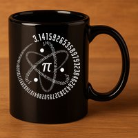 Atom Pi Math Science STEM Gift 3.14 Pi Day 11oz C Handle Ceramic Mug