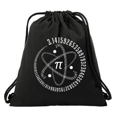Atom Pi Math Science STEM Gift 3.14 Pi Day Drawstring Bag
