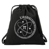Atom Pi Math Science STEM Gift 3.14 Pi Day Drawstring Bag