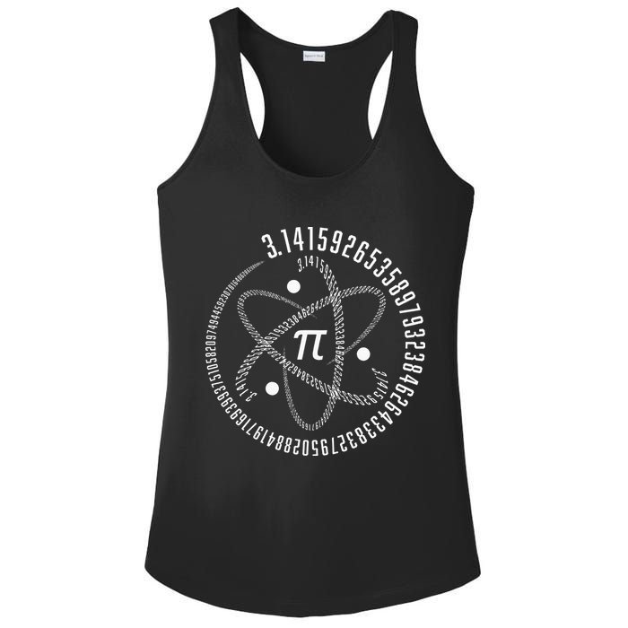 Atom Pi Math Science STEM Gift 3.14 Pi Day Ladies PosiCharge Competitor Racerback Tank
