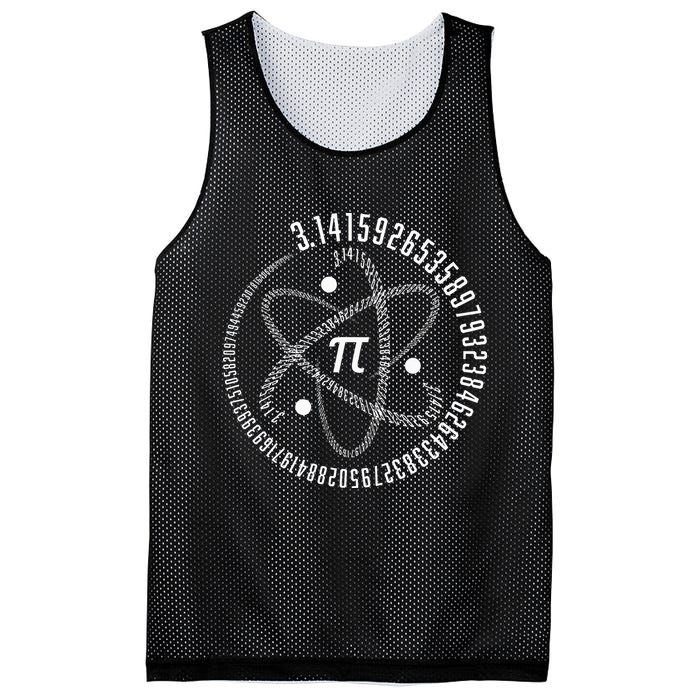 Atom Pi Math Science STEM Gift 3.14 Pi Day Mesh Reversible Basketball Jersey Tank