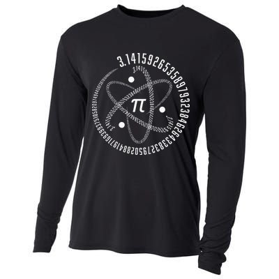 Atom Pi Math Science STEM Gift 3.14 Pi Day Cooling Performance Long Sleeve Crew