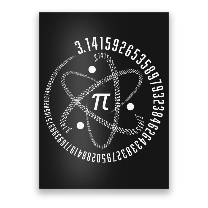 Atom Pi Math Science STEM Gift 3.14 Pi Day Poster