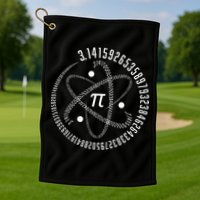 Atom Pi Math Science STEM Gift 3.14 Pi Day Golf Towel