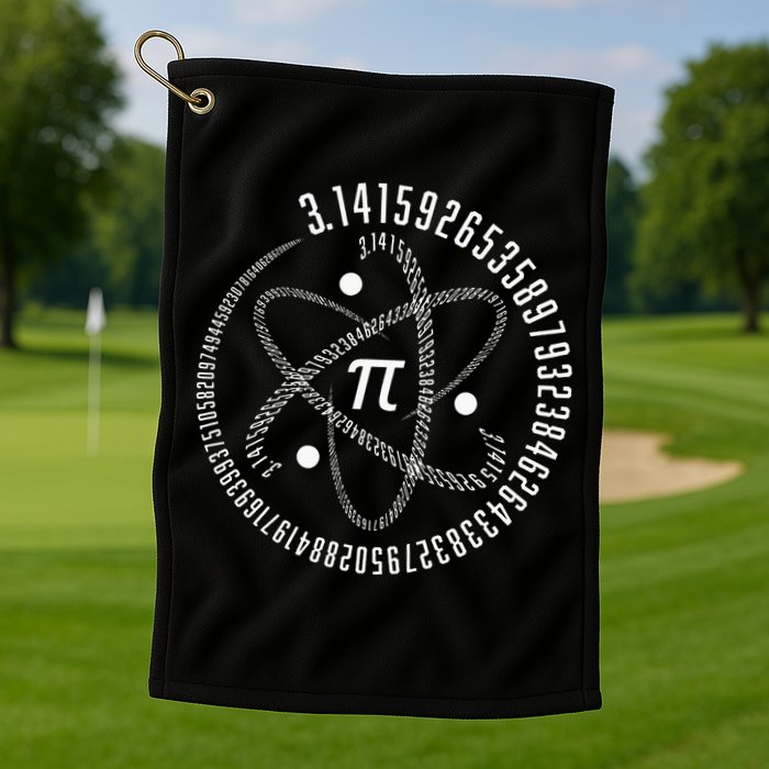 Atom Pi Math Science STEM Gift 3.14 Pi Day Golf Towel
