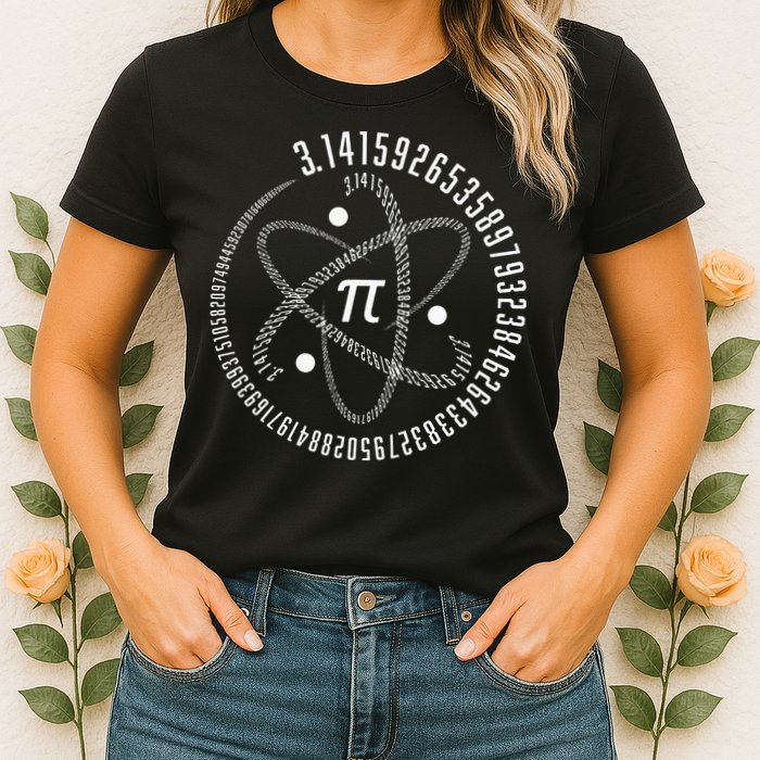 Atom Pi Math Science STEM Gift 3.14 Pi Day Womens T-Shirt