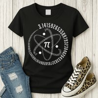 Atom Pi Math Science STEM Gift 3.14 Pi Day Womens T-Shirt