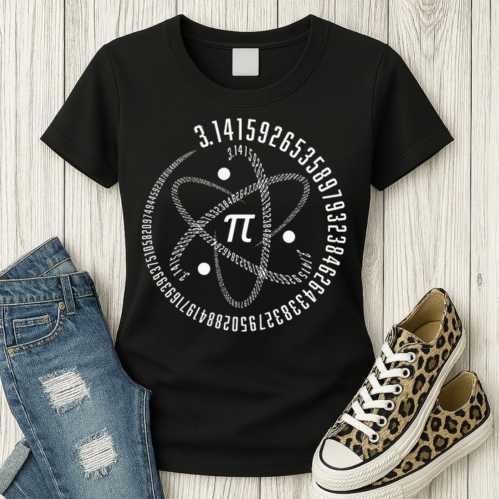 Atom Pi Math Science STEM Gift 3.14 Pi Day Womens T-Shirt