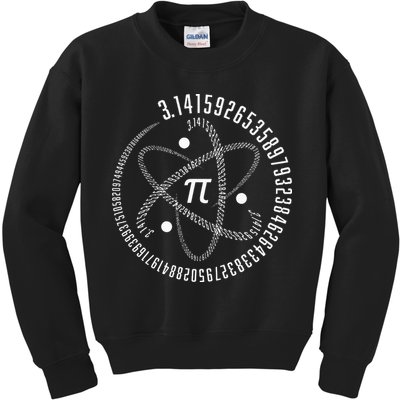 Atom Pi Math Science STEM Gift 3.14 Pi Day Kids Sweatshirt