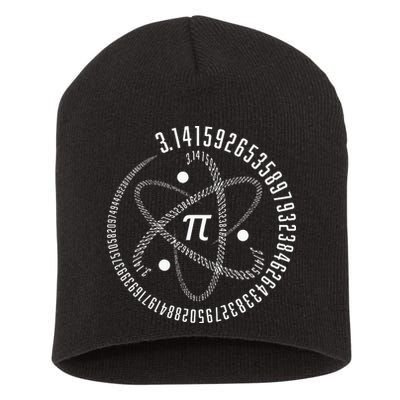 Atom Pi Math Science STEM Gift 3.14 Pi Day Short Acrylic Beanie