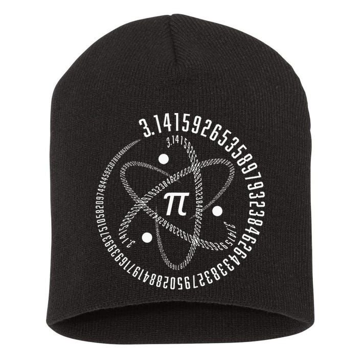 Atom Pi Math Science STEM Gift 3.14 Pi Day Short Acrylic Beanie