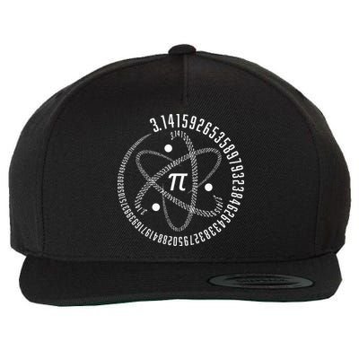 Atom Pi Math Science STEM Gift 3.14 Pi Day Wool Snapback Cap