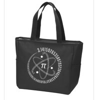Atom Pi Math Science STEM Gift 3.14 Pi Day Zip Tote Bag