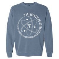 Atom Pi Math Science STEM Gift 3.14 Pi Day Garment-Dyed Sweatshirt
