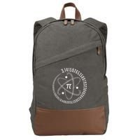 Atom Pi Math Science STEM Gift 3.14 Pi Day Cotton Canvas Backpack