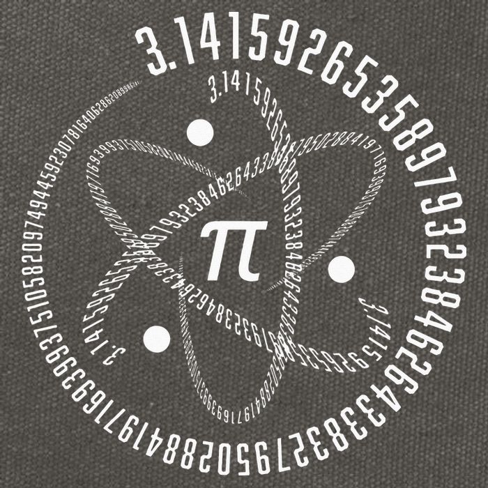 Atom Pi Math Science STEM Gift 3.14 Pi Day Cotton Canvas Backpack