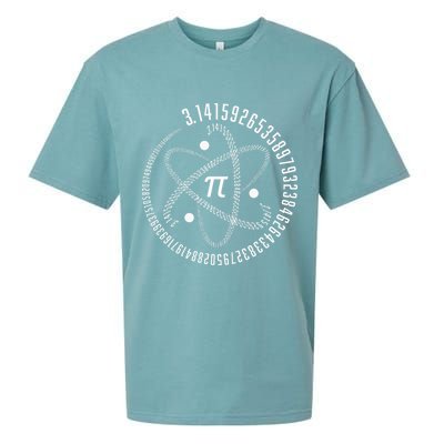 Atom Pi Math Science STEM Gift 3.14 Pi Day Sueded Cloud Jersey T-Shirt