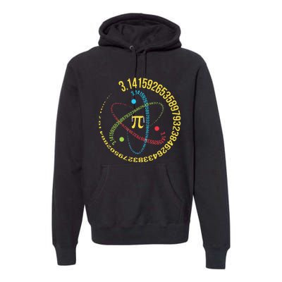 Atom Pi Math Science STEM Gifts 3.14 Pi Day Premium Hoodie