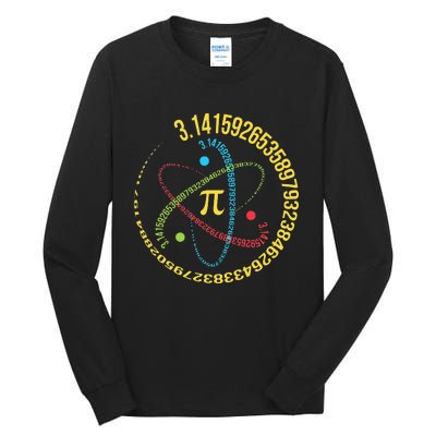 Atom Pi Math Science STEM Gifts 3.14 Pi Day Tall Long Sleeve T-Shirt