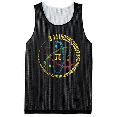 Atom Pi Math Science STEM Gifts 3.14 Pi Day Mesh Reversible Basketball Jersey Tank