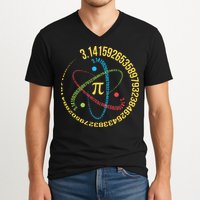 ATOM PI MATH SCIENCE V-Neck T-Shirt