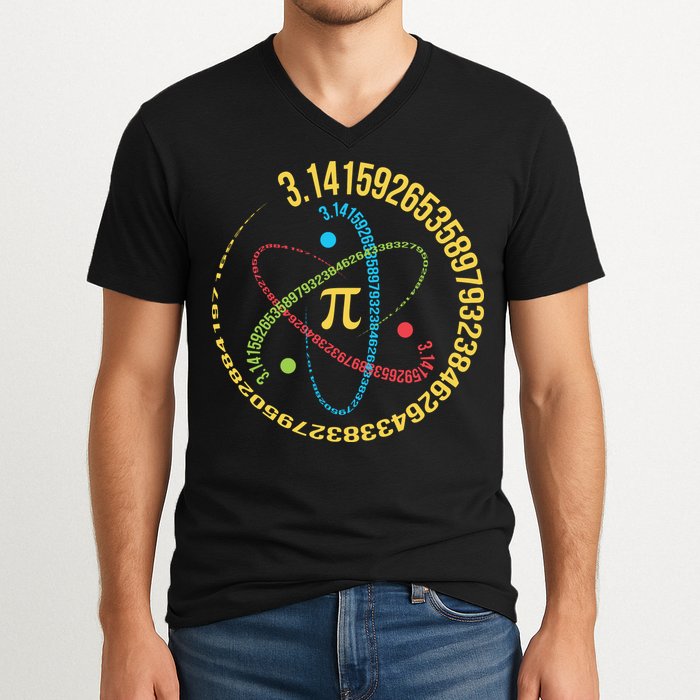 ATOM PI MATH SCIENCE V-Neck T-Shirt