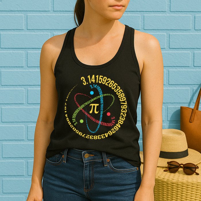 ATOM PI MATH SCIENCE Womens Tank Top