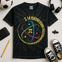 ATOM PI MATH SCIENCE Kids Tie-Dye T-Shirt